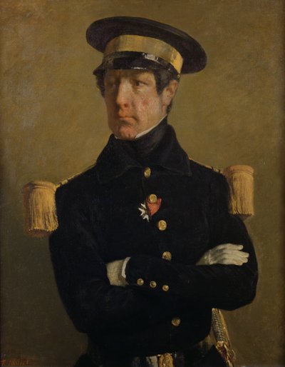 Pierre Claude Aimable Gachot, Marineleutnant, ca. 1845 von Jean Francois Millet